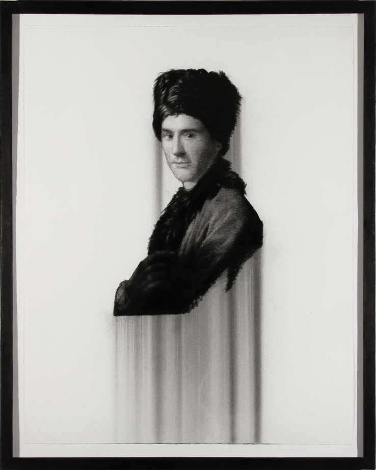 Rousseau, charcoal on paper, 28"X22" 2013
