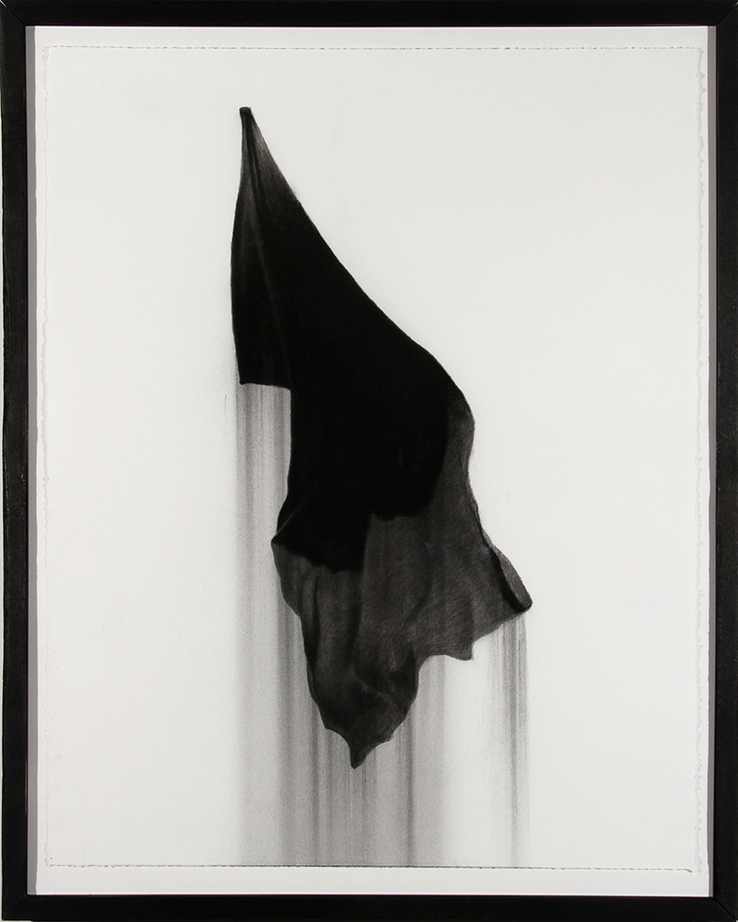 Black Flag, charcoal on paper, 28"X22" 2013