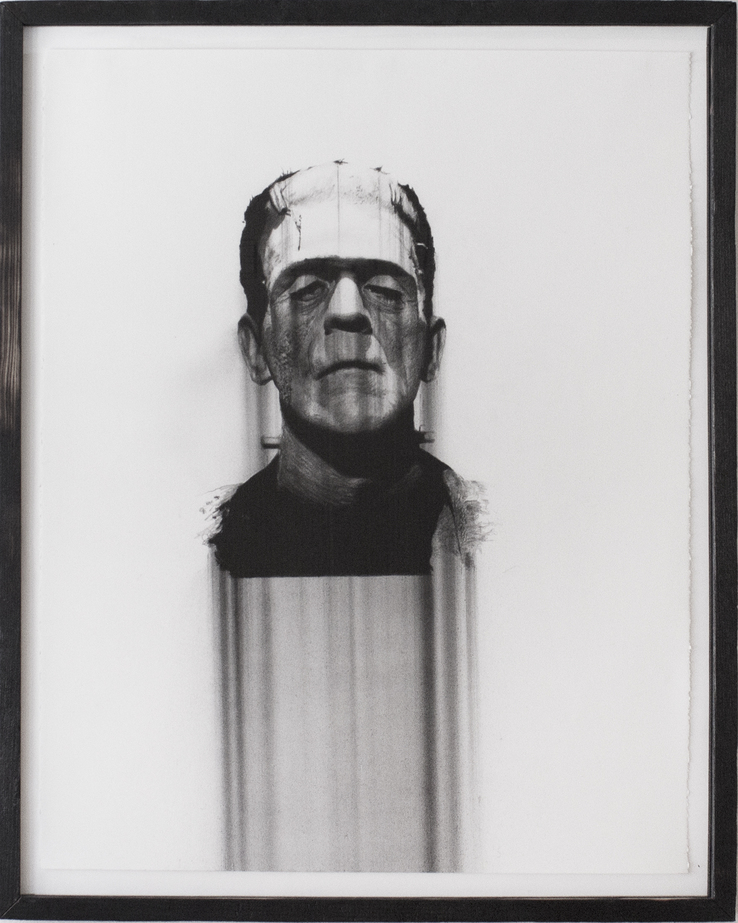 Boris Karloff, charcoal on paper, 28"X22" 2013