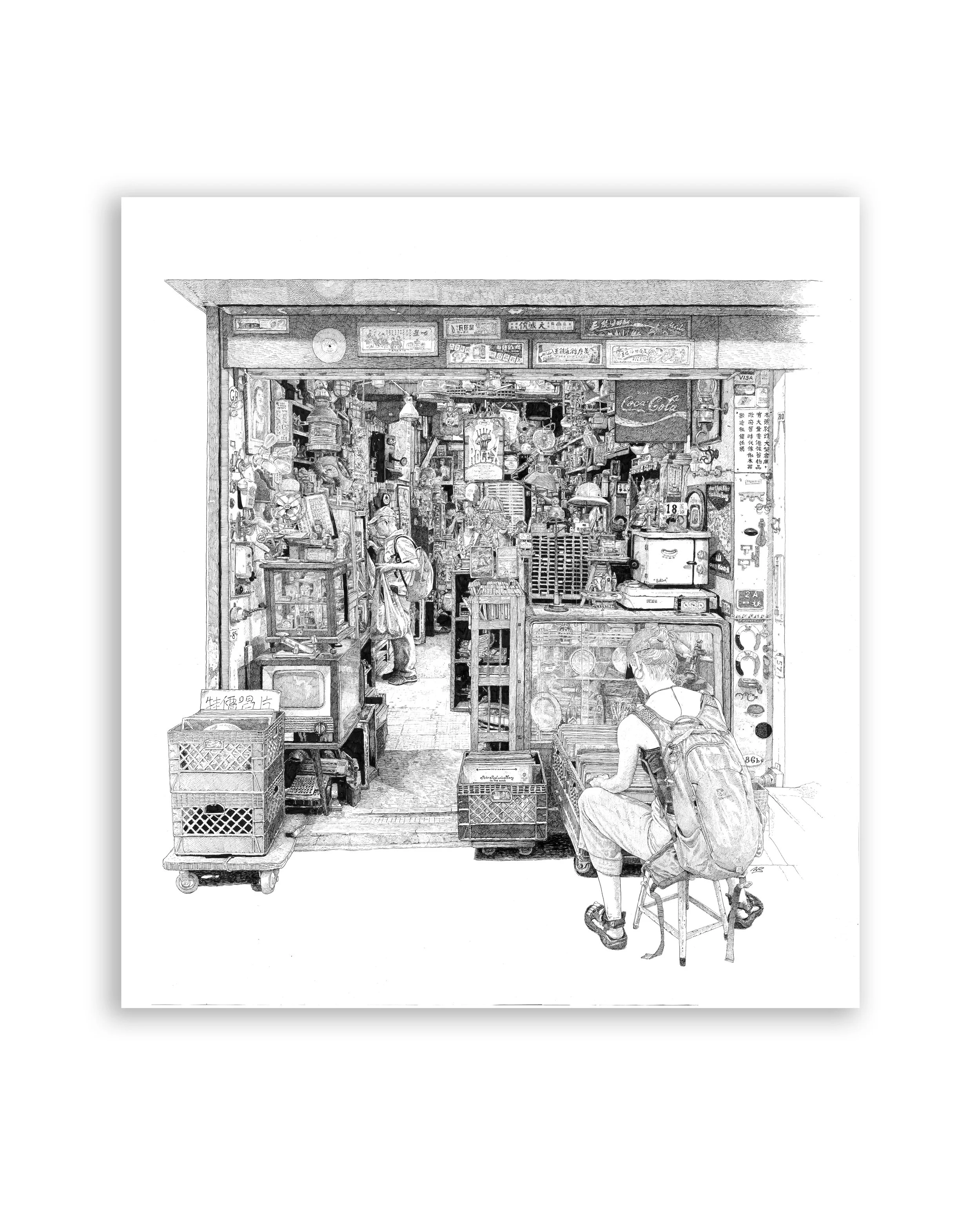 "Pillars of the Present (Sheung Wan)" Original Artwork