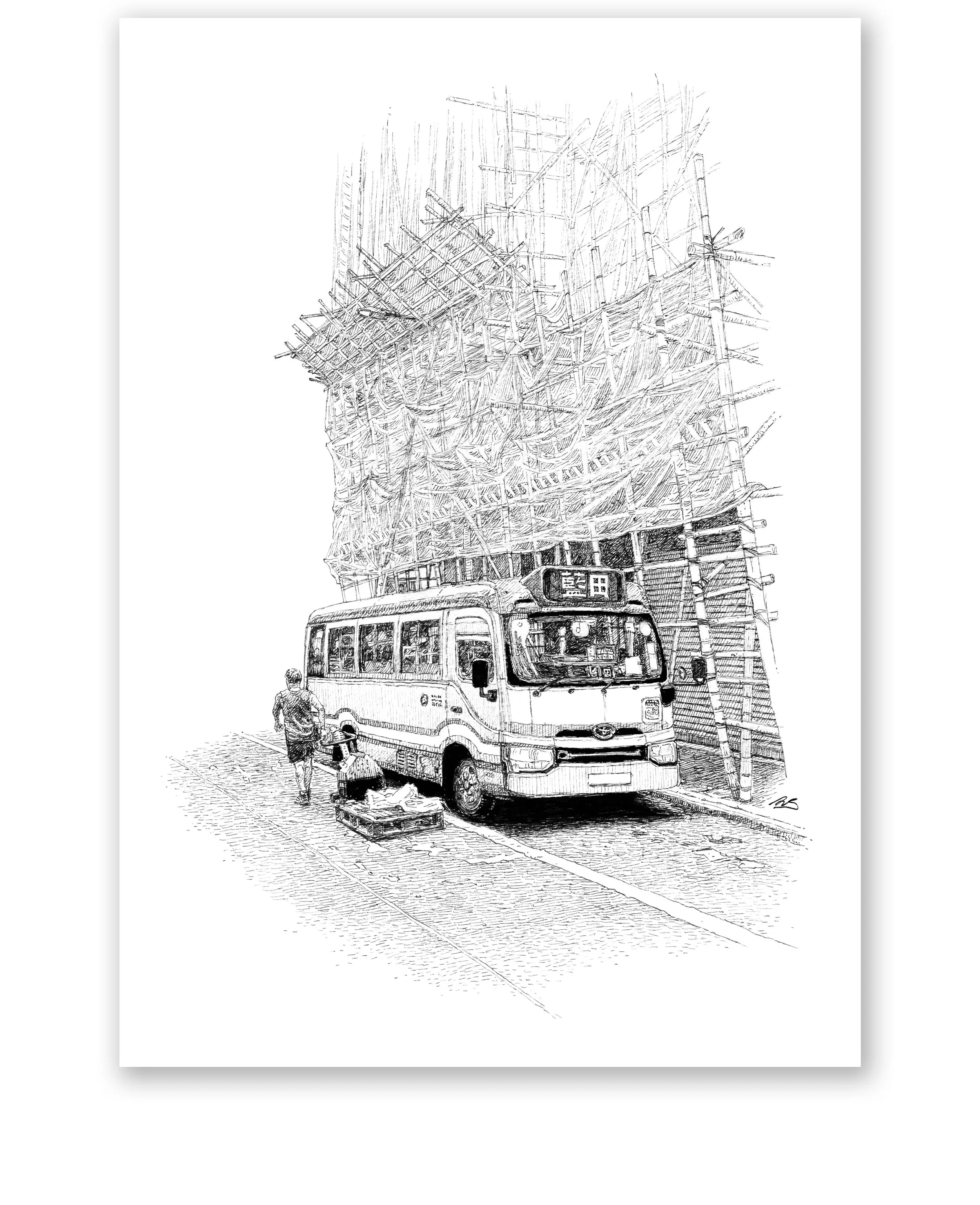 "Minibus" (Signed Print)