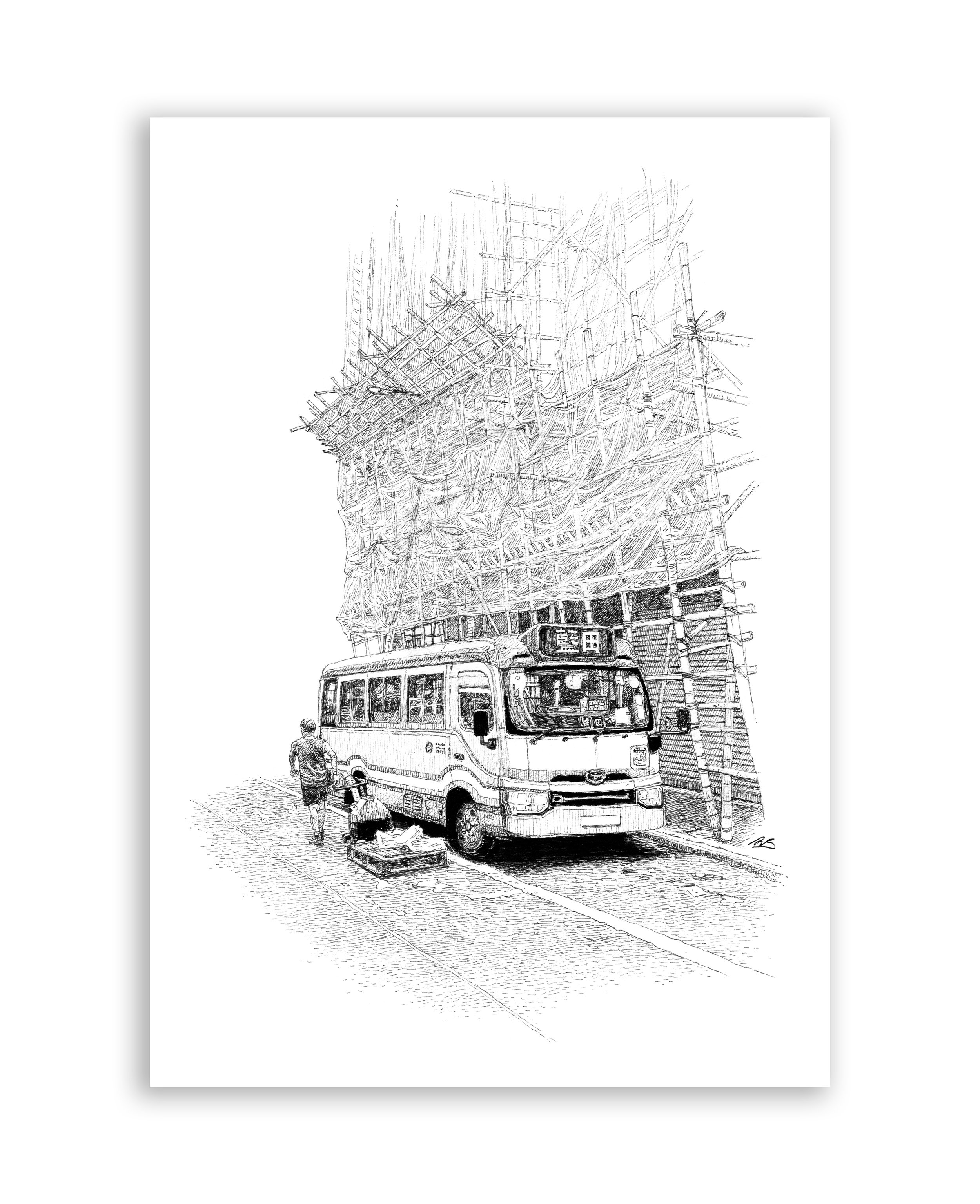 "Minibus (Jordan)" Original Artwork