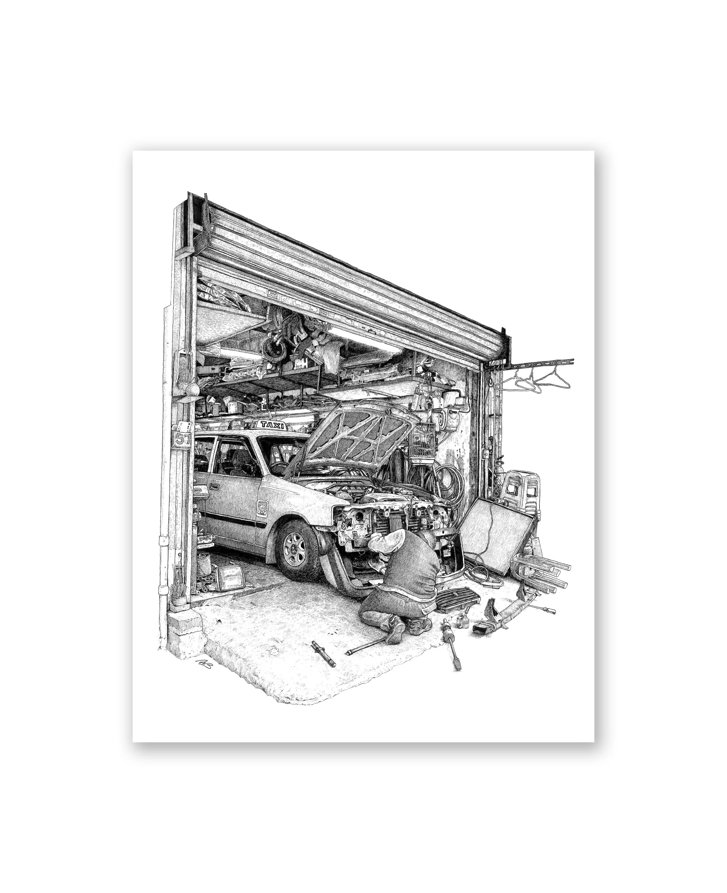 "Taxi Repair"                    (Lmtd. Print of 20)
