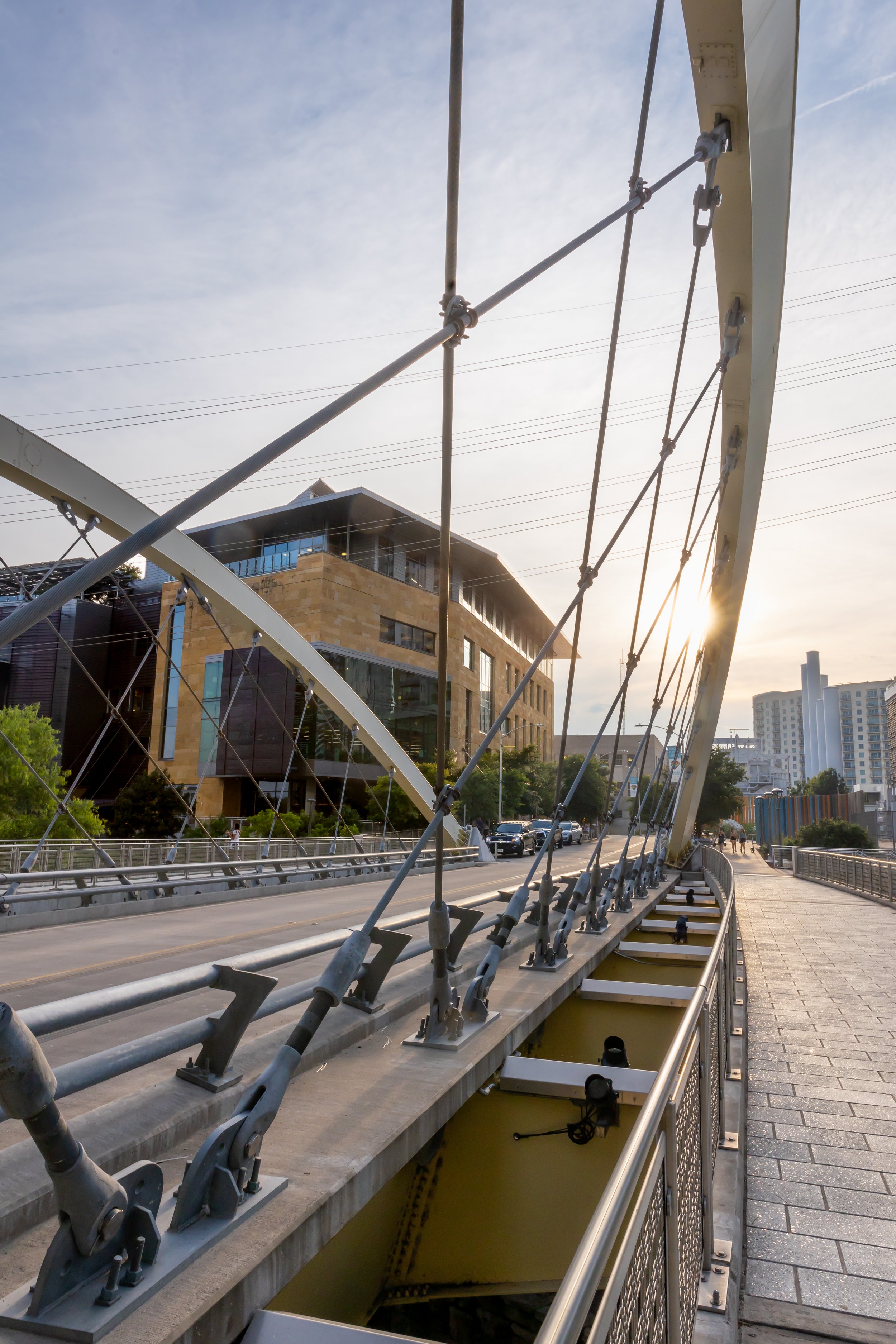 Butterfly Bridge and Austin Public Library