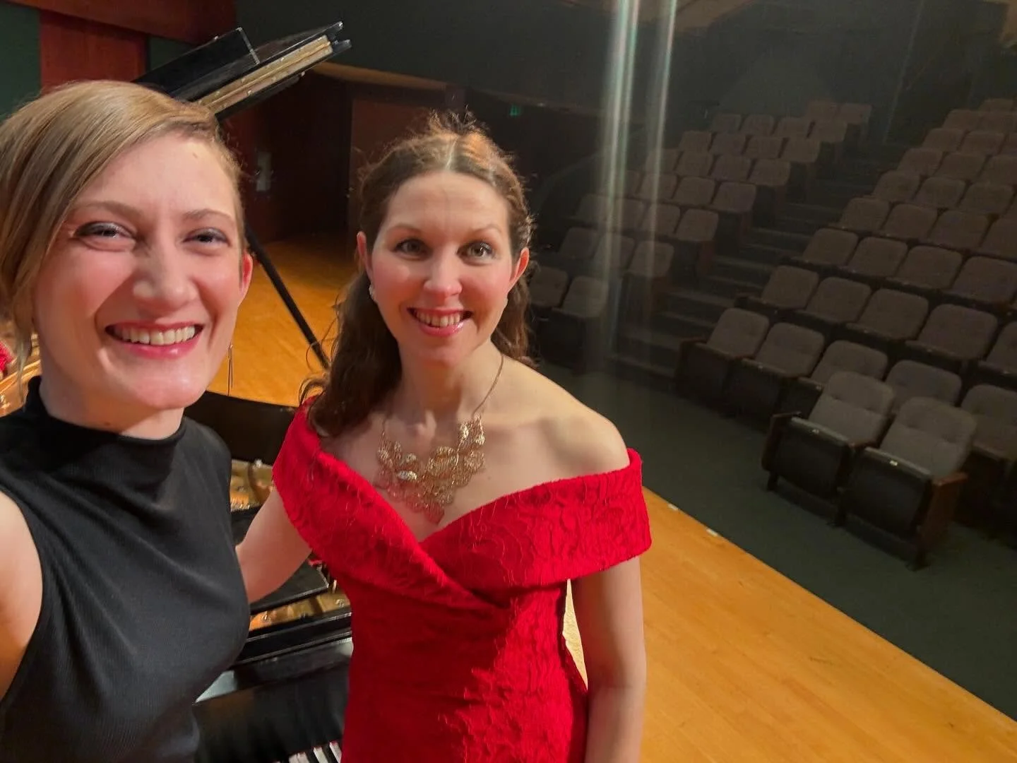 T minus 5 minutes! Looking forward to joining the fabulous Rachel Schutz tonight for a faculty recital at Ithaca College! It has been a fun weekend of rehearsals in chilly upstate NY. We will be performing songs for soprano and piano by Margaret Bond