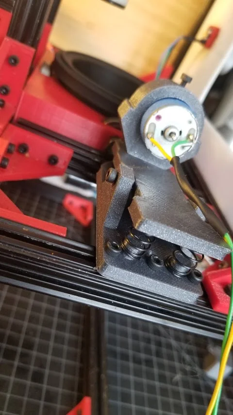 This angle shows how the mounting holes are too close to the spring locks and need to be adjusted.