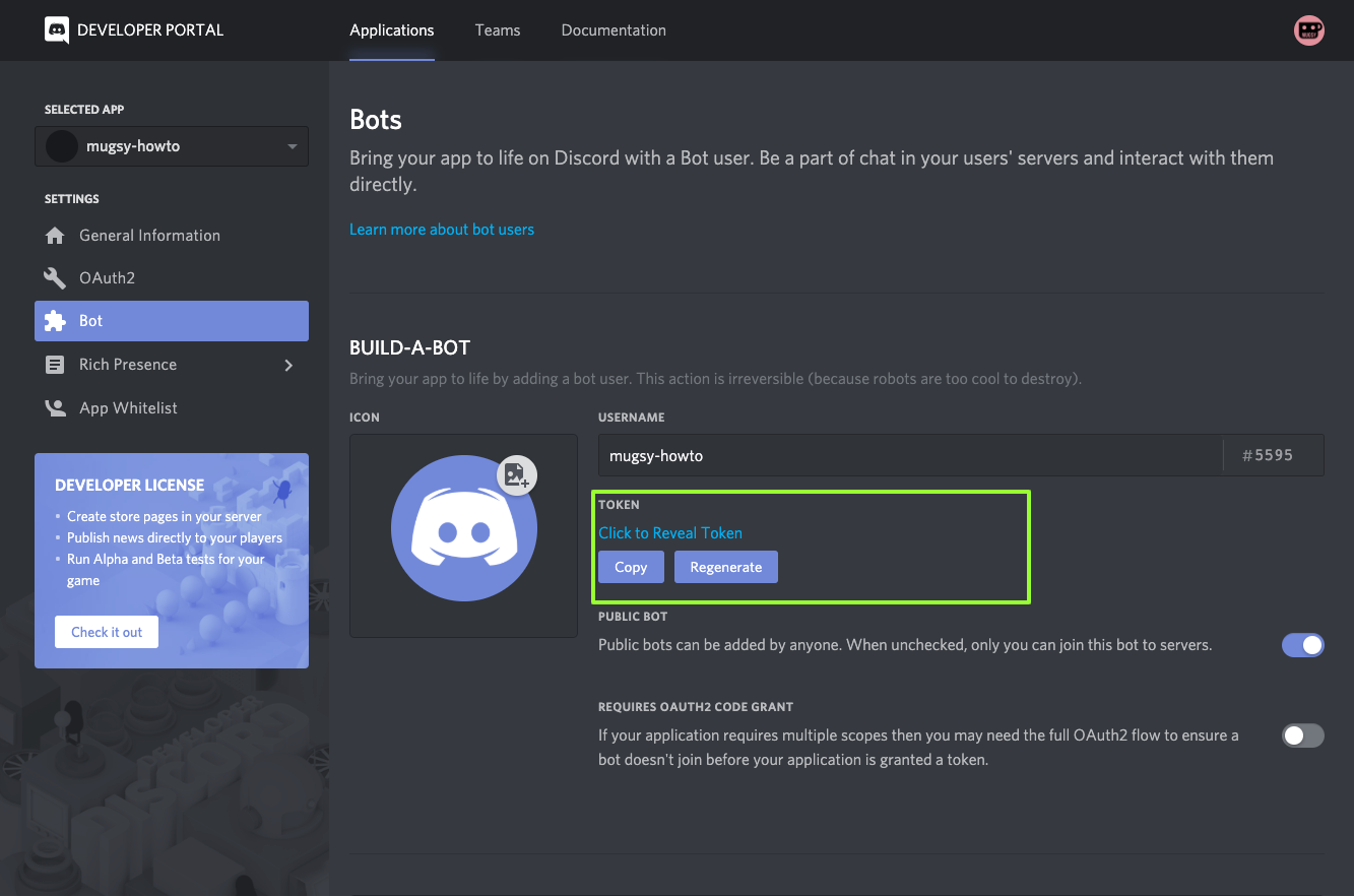 Open Discord Developer Custom Integrations Tutorial — Mugsy