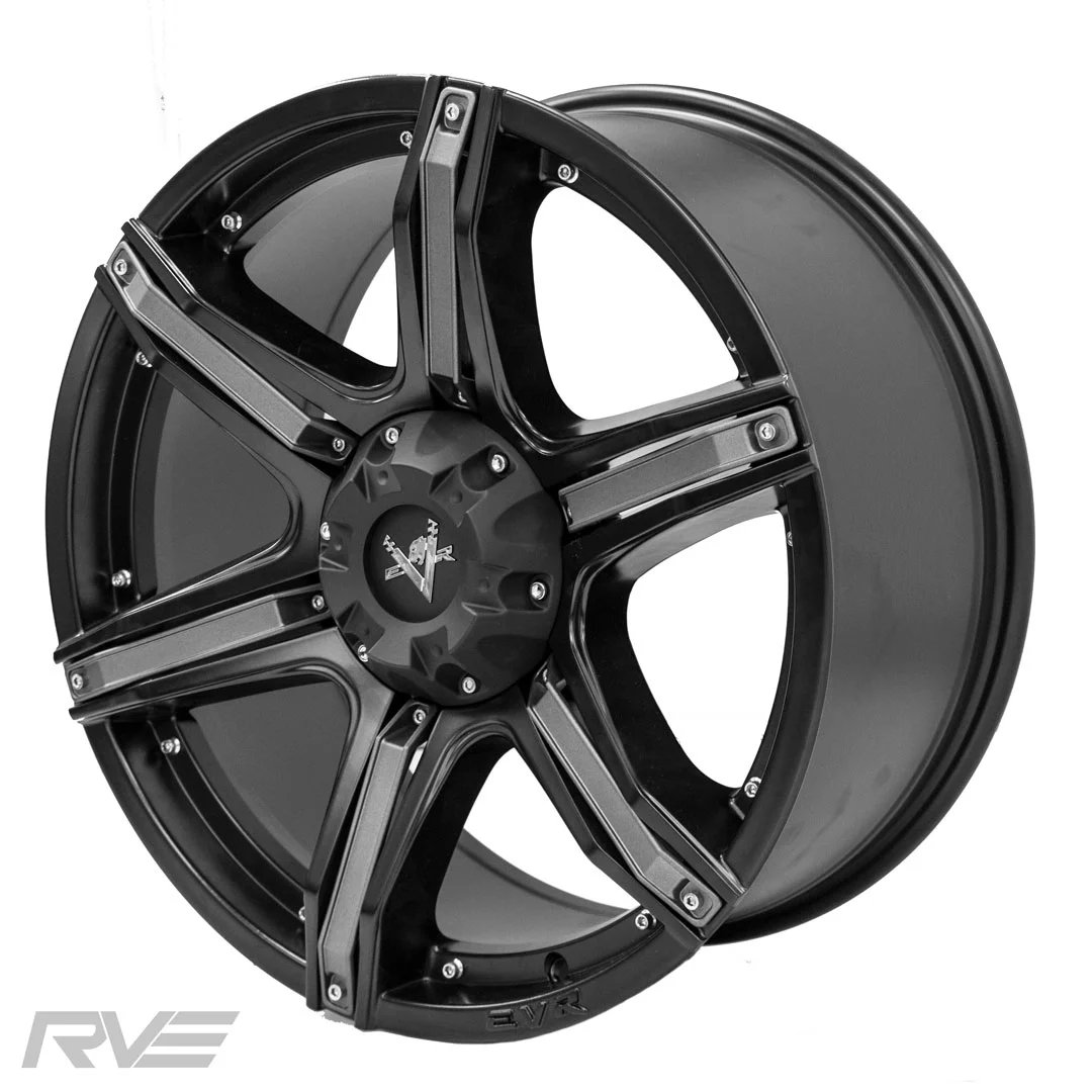Fang – Ute / 4x4 Spec / SUV Size: 20 x 9 Colour: Matte black, centre cap and charcoal inserts