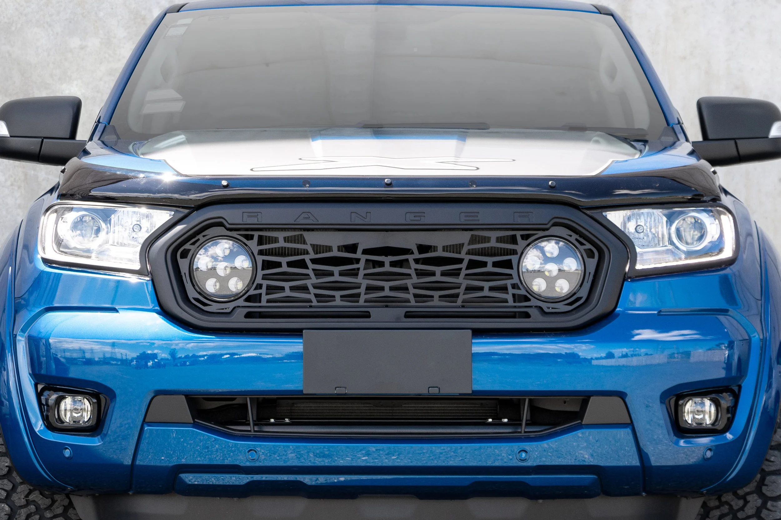 Grille mesh with lights