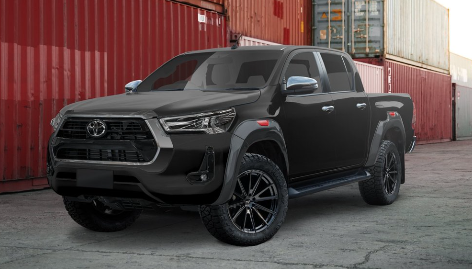 Toyota Hilux 2021 flares grey with red insert.PNG