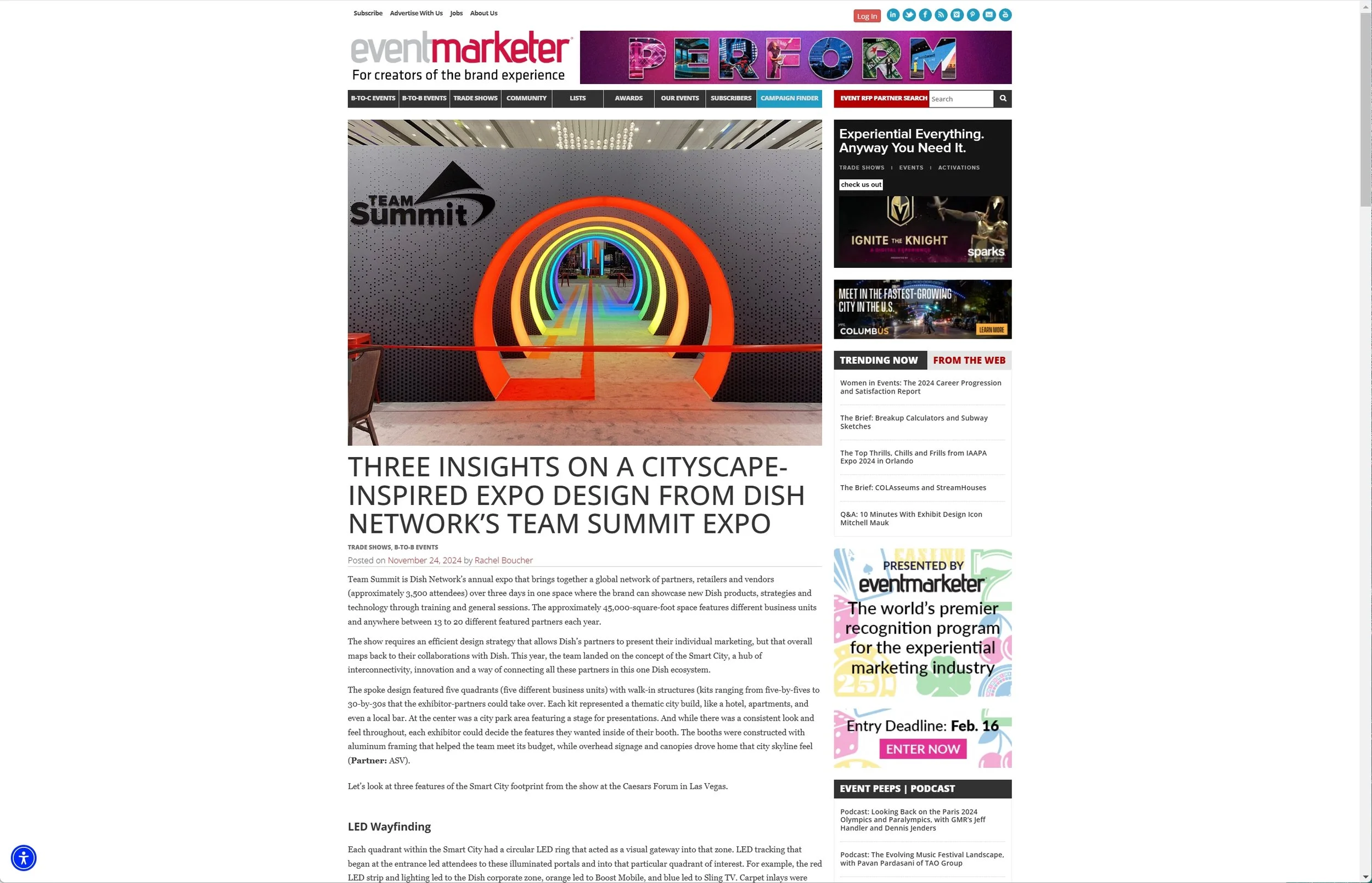  Featured article in Event Marketer Magazine 