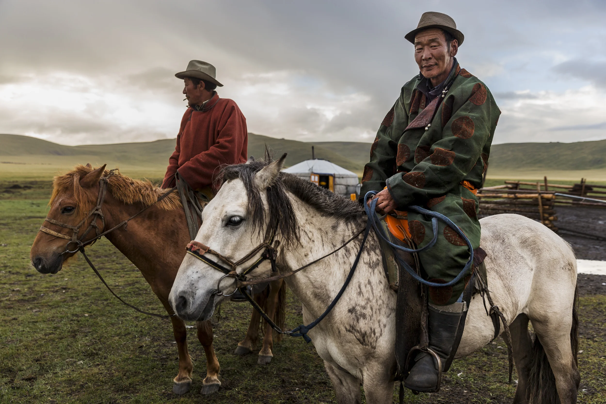 THE STEPPES OF MONGOLIA, 10 JULY 2013: Scenes of nomad life on the way to the Steppes of Mongolia, 10 July 2013. (Photo by Brent Stirton/Reportage for GEO Magazine.)