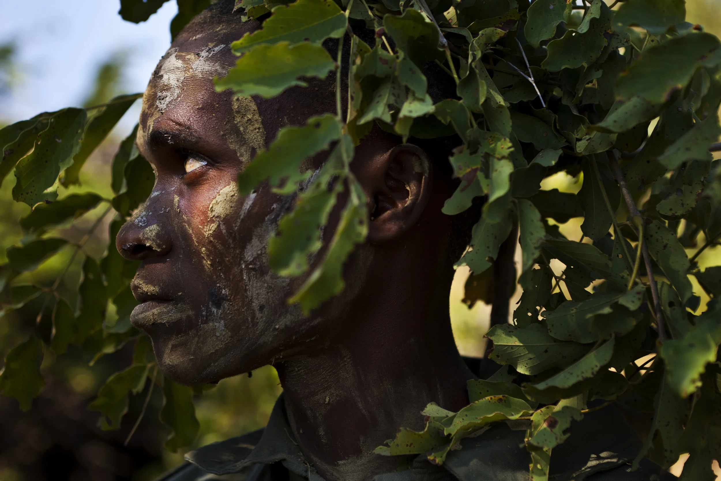 VICTORIA FALLS, ZIMBABWE, APRIL 2011: Images of The International Anti-Poaching Foundation leading a Pro-bono training workshop for Rangers who have come from all over Zimbabwe, April 5, 2011. Led by Australian Damien Mander, 31, a former Special Operations soldier in the Australian military, the IAPF is teaching anti-poaching techniques which include tracking, self-defence, observation positions, weapons training and patroling techniques including tracking, ambush and arrest techniques. The work is largely pro-bono and is supported by donations. (Photo by Brent Stirton/Reportage for National Geographic Magazine.)