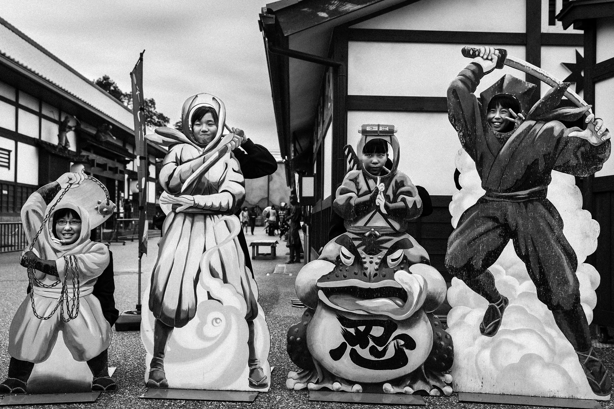KYOTO, JAPAN, 22 OCTOBER 2014: Scenes from "MovieLand," Toei Kyoto Studio Park, a complex which celebrates the Japanese culture and showcases movie making in Japan and the role of the Samurai and Ninja in that culture. (Photo by Brent Stirton/Reportage by Getty Images for Le Figaro.)