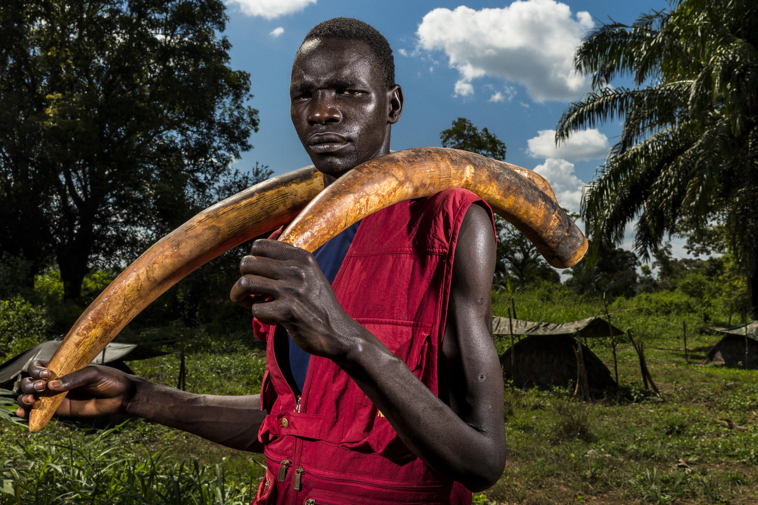 NZARA, SOUTH SUDAN, 17 NOVEMBER 2014: Michael Oryem, 29, is a former Lord's Resistance Army fighter who was involved in the poaching of Ivory in Garamba National Park in the Democratic Republic of Congo, a former base of operations for the LRA and a