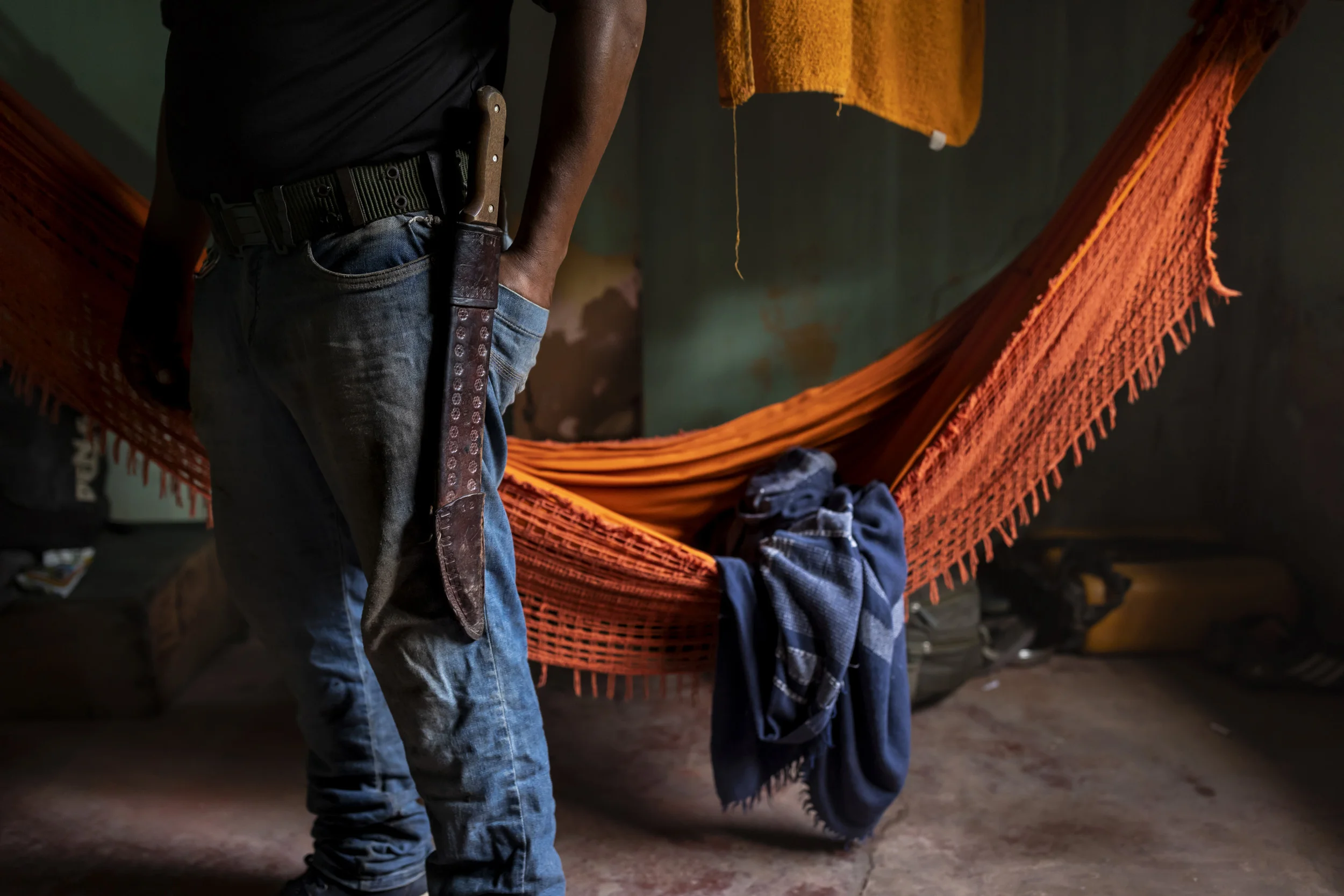 MARANHAO, BRAZIL, JUNE 2018: Scenes from the village of Governador, the central village in the tribal area for Gaviao Indigenous people. TI Governador is the ancestral territory of the Gavião people; it encompasses 42,000 hectares of Amazon forest. Governador has been noticeably affected by deforestation, with whole areas razed of trees, dry riverbeds and frequent forest fires. People in this village say that the old days were better, their forests held more animals for hunting, more fruit and there were no problems with loggers illegally cutting their timber.
This village was running a regular forest guardian patrol but funding for indigenous NGO’s has dried up and at this time there are no patrols due to that lack of funding. 3 years ago this village confiscated logging vehicles by force which led to a confrontation with the loggers. The village was abandoned by the military police, who were supposed to protect them from the illegal loggers. The military police only returned a week later during which time the village had to defend themselves. Environmental defenders in Governador have been subjected to threats, death threats, intimidation, assault and armed attacks. Defenders reported receiving threatening anonymous calls usually after seizing a truck during one of the patrols; sometimes the callers would also issue death threats towards the defender or towards their whole village. Loggers residing in the neighboring town have intimidated and physically assaulted at least 2 indigenous leaders when they traveled to town. In one instance loggers intimidated shop owners in town so they wouldn’t sell gas to indigenous people for two weeks. To date, there seem to have been no killings of Gavião environmental defenders in retaliation for their activism.
Gavião people are ambivalent about the role of the State. Several environmental defenders have worked or continue to work with Funai, the specialised governmental agency for indigenous issues. They know well the