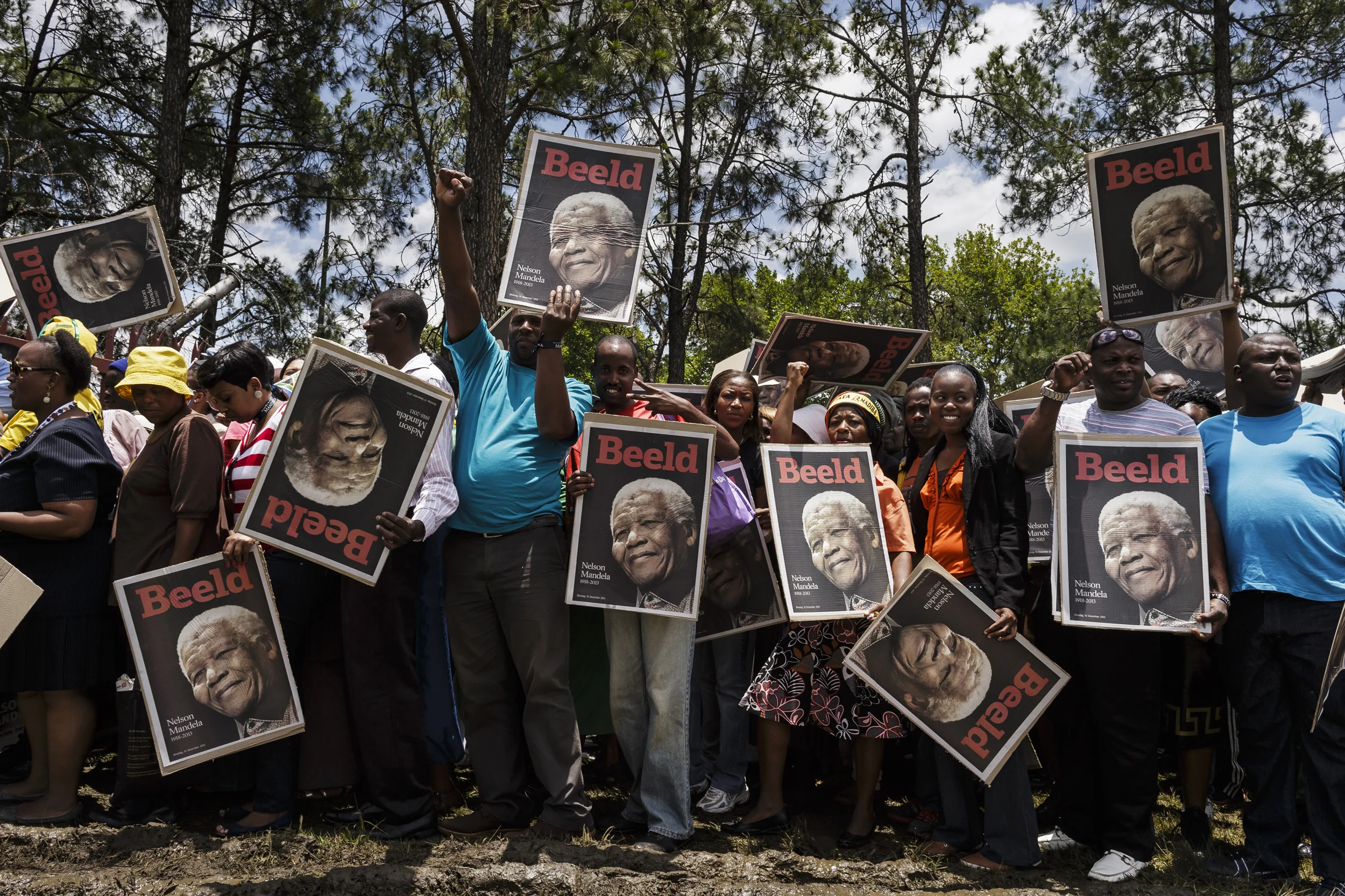 PRETORIA, SOUTH AFRICA, 11 DECEMBER 2013: People wait for hours in Pretoria as thousands turn out to see the former South African President and iconic ANC anti-apartheid champion as he lies in state at the Union Buildings while people filed past to pay their respects, Pretoria, South Africa, December 11, 2013. Mandela will lie in state for three days in order that people may come from all over to pay homage to a South African hero. (Photo by Brent Stirton/Reportage by Getty Images.)