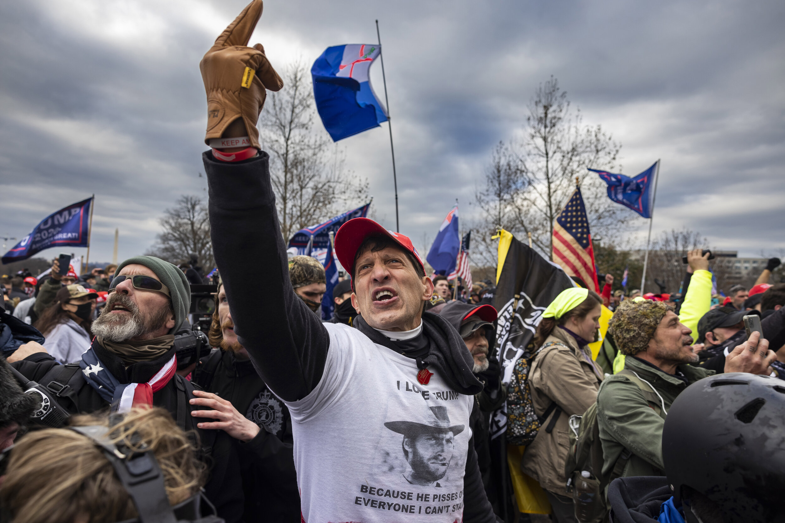 WASHINGTON D.C., USA - JANUARY 6: Trump supporters clash with police and security forces as people try to storm the US Capitol in Washington D.C on January 6, 2021. Demonstrators breeched security and entered the Capitol as Congress debated the 2020