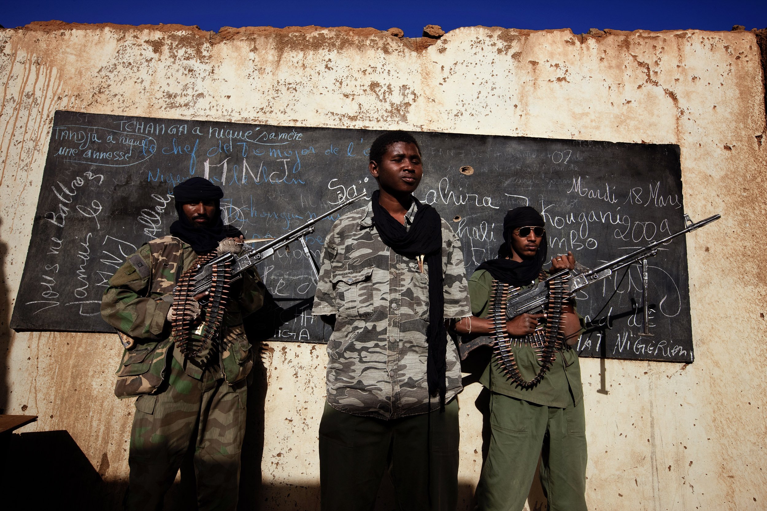 TAZERZEIT, AIR MOUNTAINS, NORTHERN NIGER, APRIL 2009: Images of M.N.J, The Movement of Justice in Niger, a Tuareg led rebellion against the Niger government for reasons of perceived discrimination, social injustice and resource ownership in Niger's