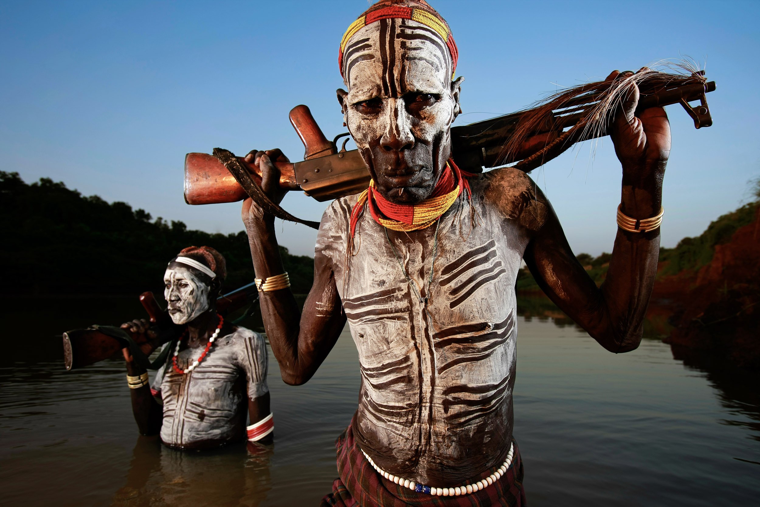 DUS, OMO VALLEY, ETHIOPIA, DECEMBER 2007: Images of the Karo people in the Omo Valley, South West Ethiopia, 14 December 2007. (Photo by Brent Stirton/Getty Images.)