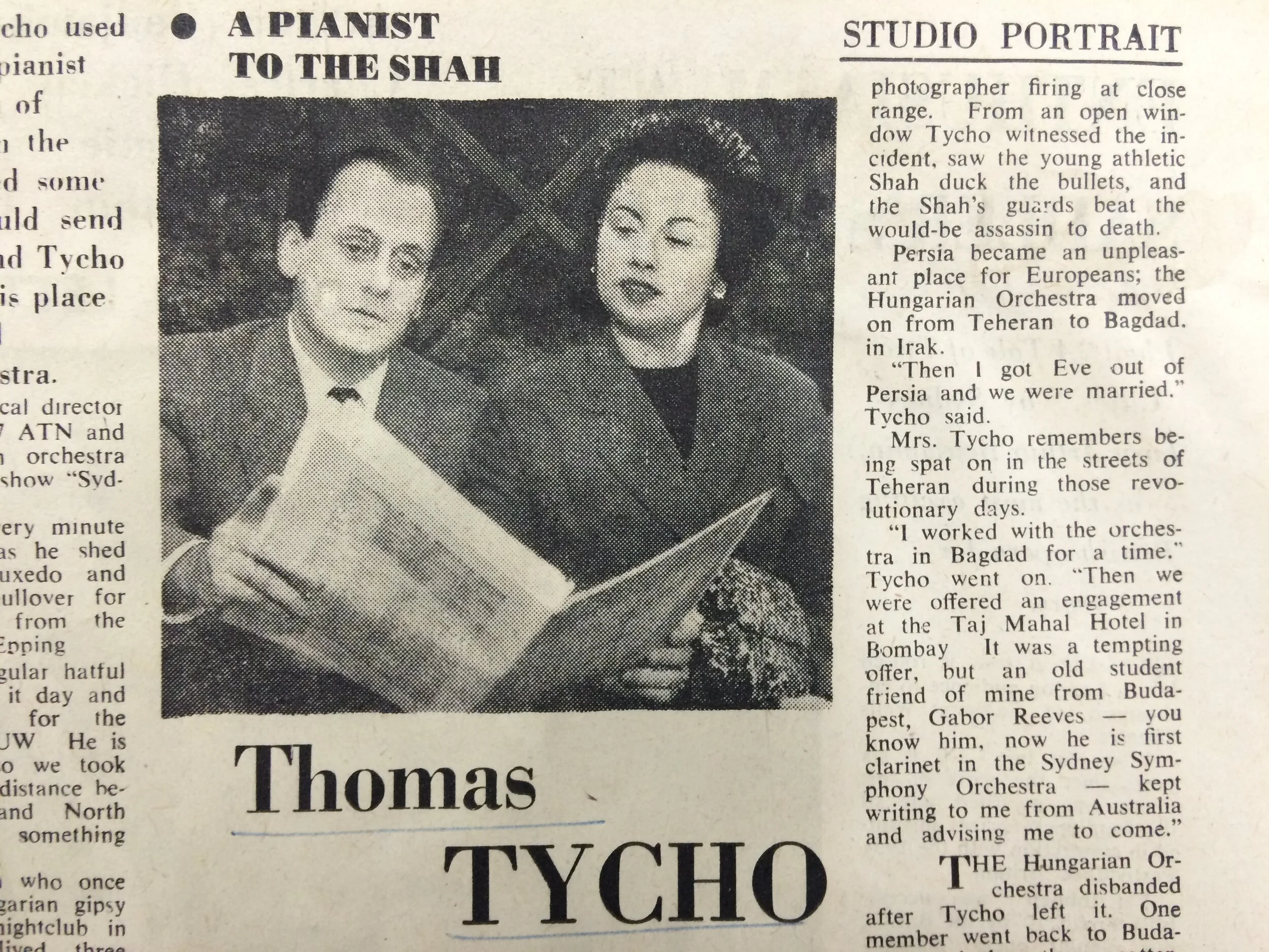 An article about Tommy from the ABC Weekly (1956)
