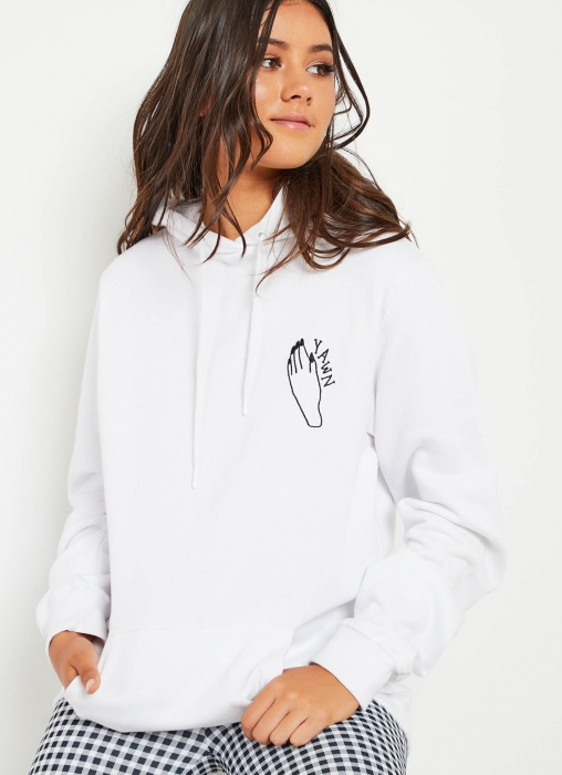 Lazy Oaf - Tired Of You Hoodie, White