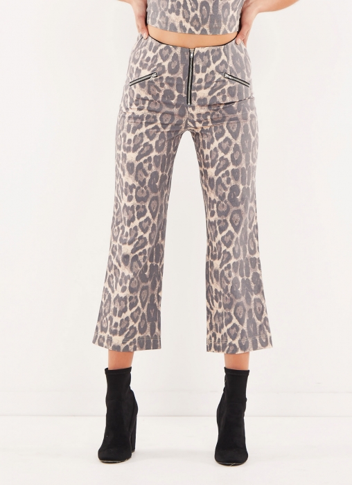 Leopard Zip Pants