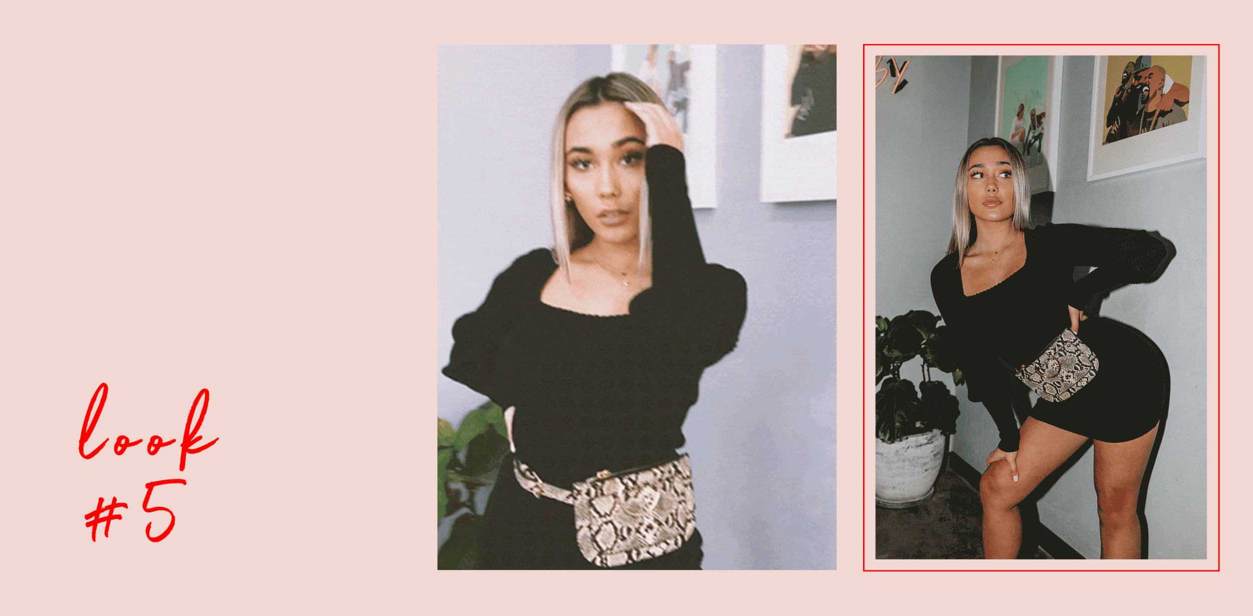 Lacey wears the: Dion Dress and Kubi Bumbag