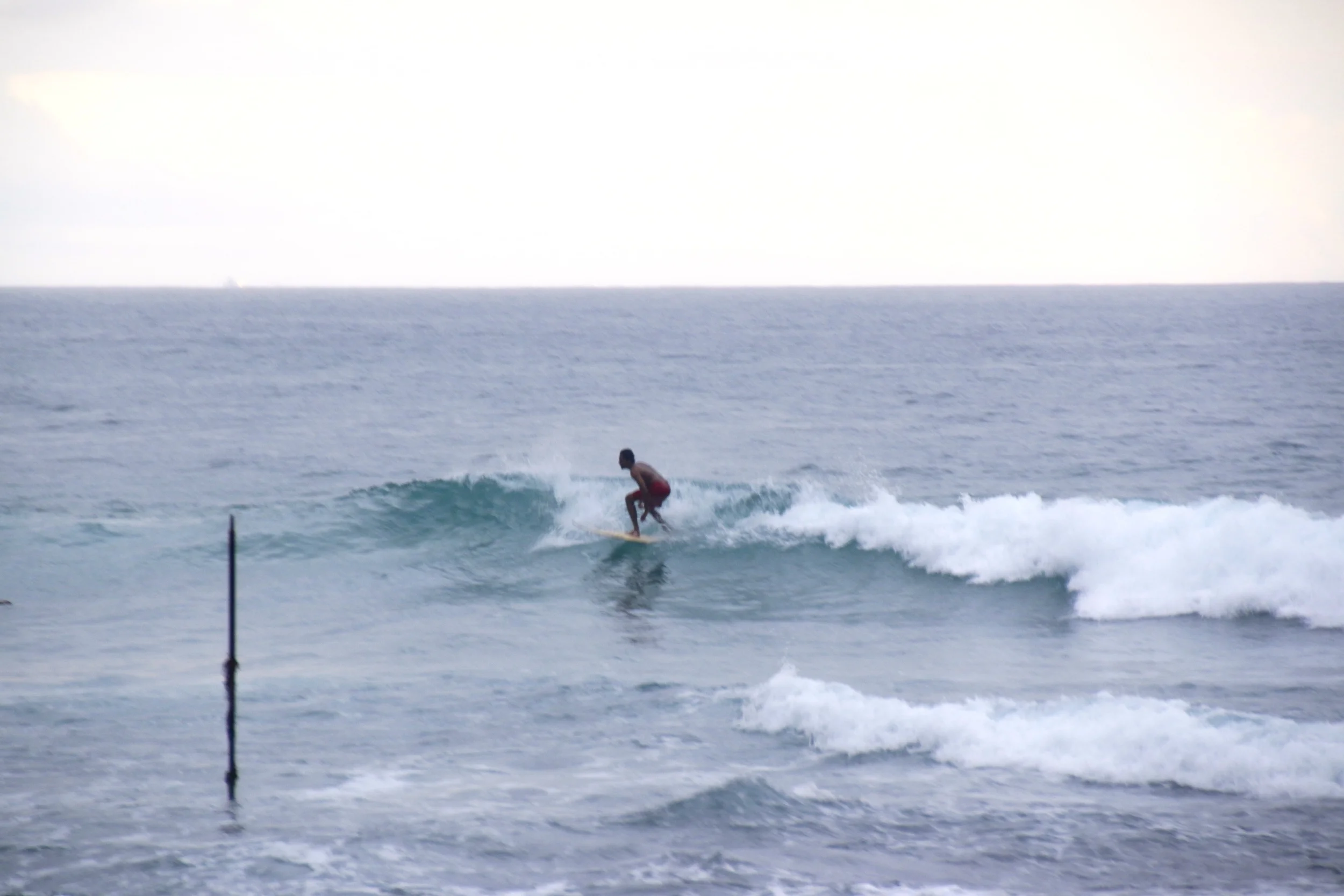 Surfer at Unawatuna Beach