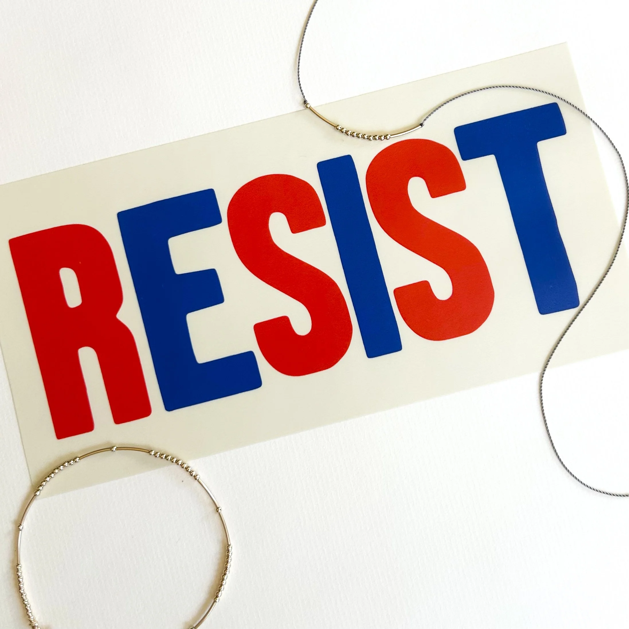 RESIST Campaign wrap bracelet/necklace