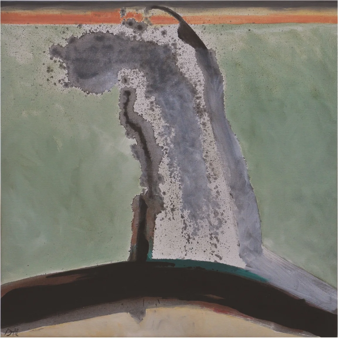 Dominique THIOLAT. Nord 1 , oil on canvas, 39 3/8 x 39 3/8 inches