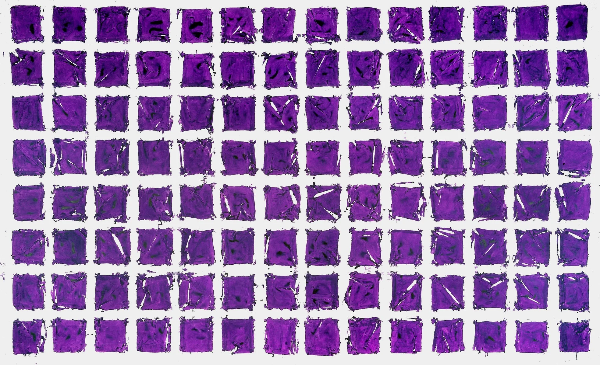 Simon HANTAI. Tabula, 1980, acrylic on canvas, 110 x 210 inches