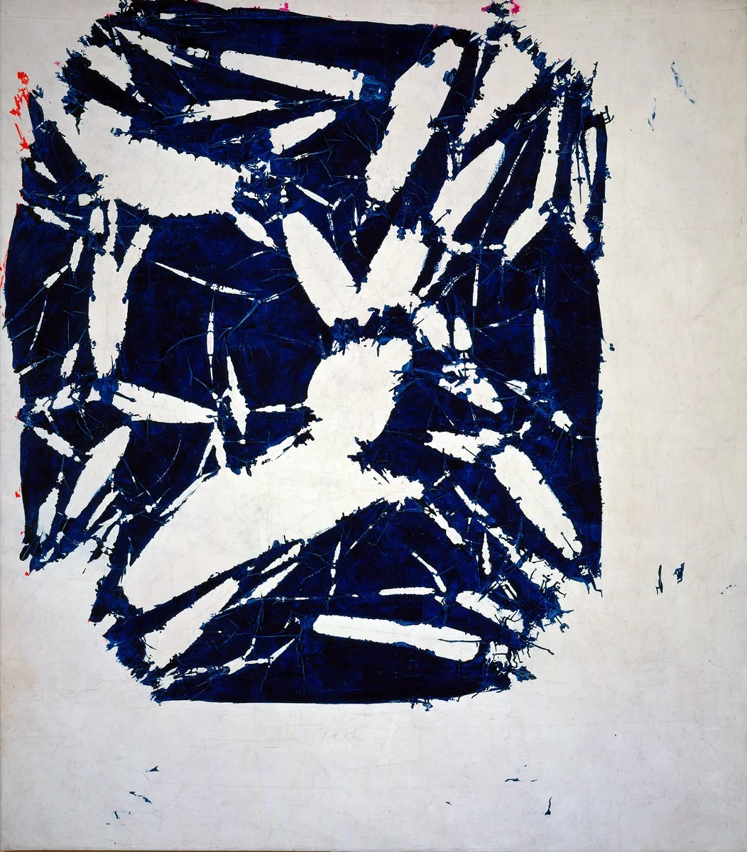 Simon HANTAI. Laissée (Leftover) , 1981-94, 108 x 116 inches