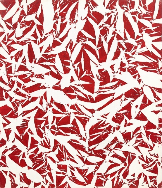 Simon HANTAI. Etude ( Study ), 1969, oil on canvas, 108 1/4 x 93 11/16 inches, the National Gallery of Art, Washington DC