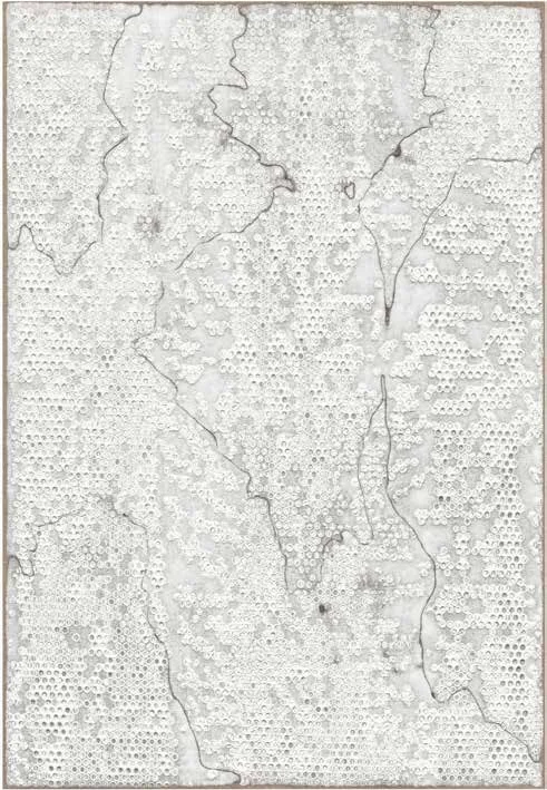 Martin Kline. Veritas (for Bill McCraith) , 2014, encaustic on linen, 40 x 30 x 2 inches