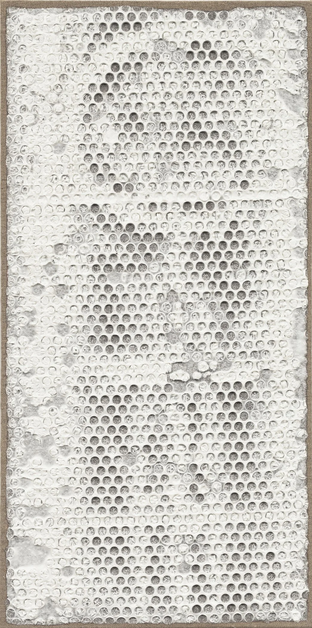 Martin KLINE. Anxious Evenings , 2014, encaustic on linen, 24 x 12 x 17/8 inches