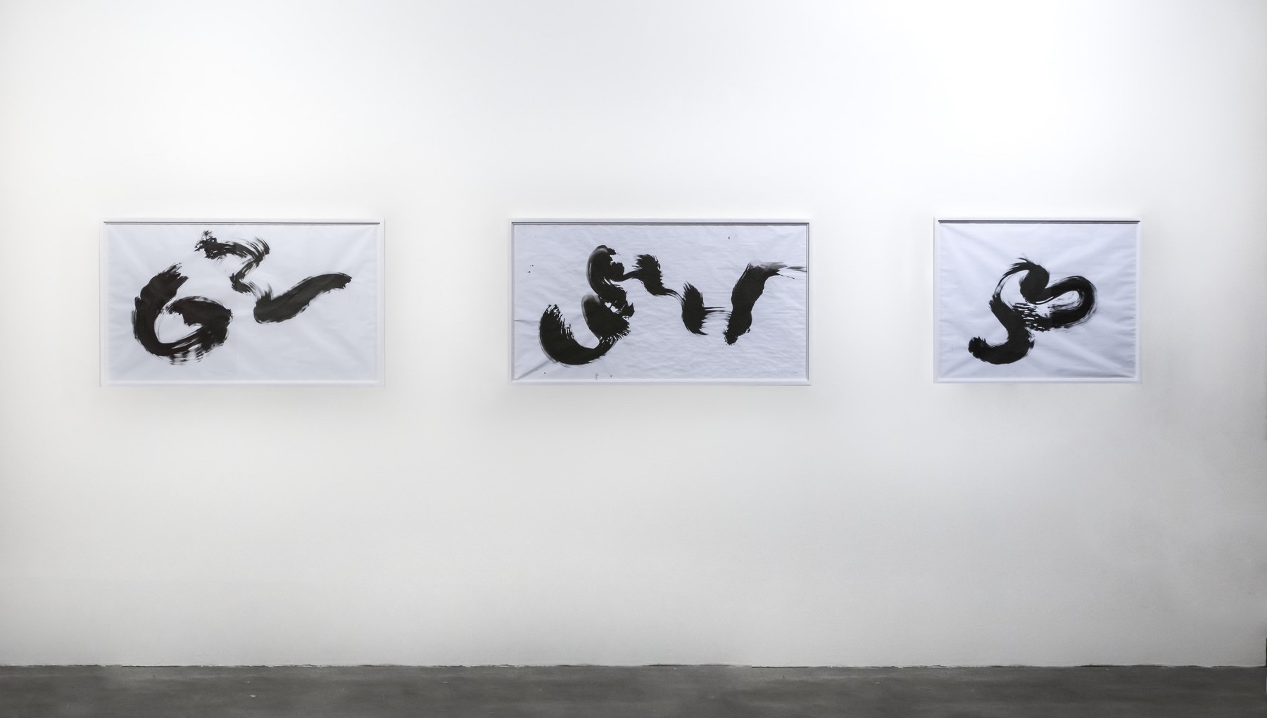   Three Judit Reigl,&nbsp;  Untitled  works (ink) on paper, 2010 