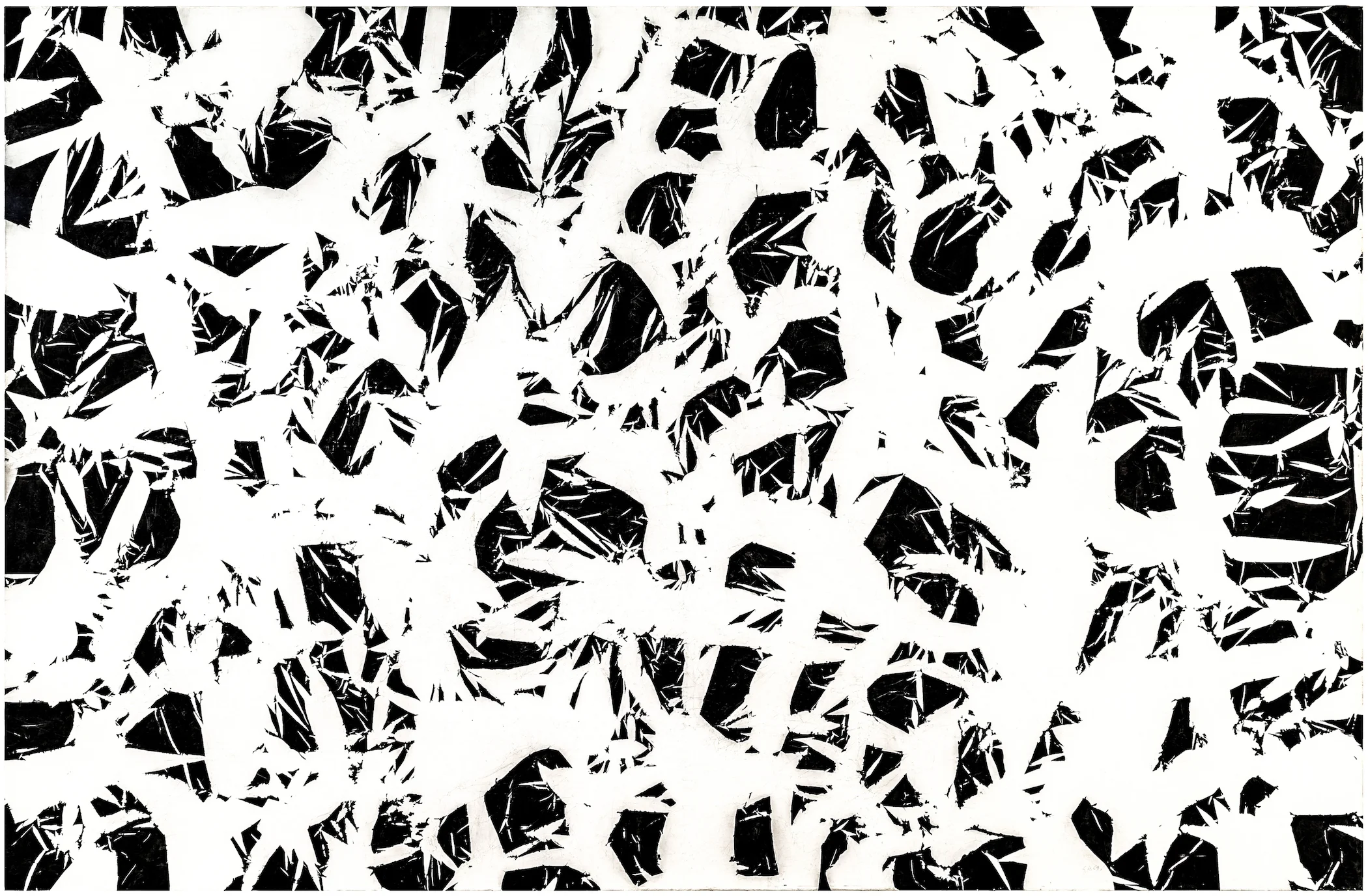 Simon Hantaï (1922-2008). Etude, 1969, oil on canvas, 114 x 175 inches