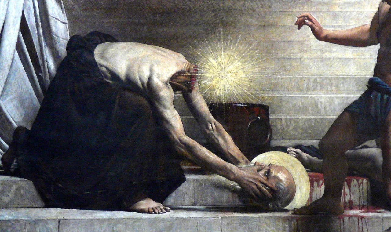 Il était une fois une ville appelée Lutèce, au IIème siècle après Jésus-Christ. L’empereur romain d’alors décréta que les premiers chrétiens seraient persécutés, et exécutés, sur toute la surface de l’Empire. Or le christianisme apparaît à Lutèce dès le Ier siècle et, un soir, les premiers chrétiens, qui venaient d’élire un évêque du nom de Denis, se rassemblent dans une salle. Ils s’y barricadent dans le cas terrifiant où la légion romaine les interpellerait et les jetterait en prison. Alors qu’ils écoutent pieusement les entretiens de leur évêque Denis, le drame se produit. Les portes et les fenêtres volent en éclat, la légion romaine pénètre la salle et le centurion, qui est monté sur l’estrade, coupe le cou à l’évêque Denis dont la tête roule par terre. Stupéfaction, épouvante et angoisse, mais miracle. L’évêque Denis se penche, prend sa tête à deux mains et la présente à ses ouailles pendant que les légionnaires épouvantés s’enfuient devant ce que nous appelons depuis le miracle de Saint-Denis.
Voilà l’histoire par laquelle je voulais terminer. Lorsque, le matin, vous vous asseyez devant votre ordinateur, vous avez en face de vous votre tête, comme celle de Saint Denis. En effet, les facultés dont je viens de vous parler se trouvent dans votre tête : la mémoire, l’imagination, la raison, des milliers de logiciels pour accomplir des opérations que vous ne feriez pas sans votre tête. Or votre tête est objectivée ; vous avez perdu la tête. Pour parodier le titre du roman de Musil, j’appellerais volontiers l’homme moderne « l’homme sans faculté ». Vous avez perdu ces facultés, mais elles se trouvent toutes devant vous.
La question décisive qui subsiste encore est la suivante : que vous reste-t-il sur le cou ? Bonnat a placé, dans sa représentation du miracle de Saint-Denis, une lumière transparente légèrement incandescente sur le cou de l’évêque. Je terminerai par un mot catastrophique : les nouvelles technologies nous ont condamnés à devenir intelligents. Puisque nous avons le savoir et les technologies devant nous, nous sommes condamnés à devenir inventifs, intelligents, transparents. L’inventivité est tout ce qu’il nous reste. La nouvelle est catastrophique pour les grognons, mais elle est enthousiasmante pour les nouvelles générations car le travail intellectuel est obligé d’être intelligent et non répétitif comme il a été jusqu’à maintenant. Merci.
Michel Serres. ‘Les nouvelles technologies: révolution culturelle et cognitive“, conference ayant eu lieu le 11 Décembre 2007, à l'occasion du 40ème anniversaire de l'INRIA ( L'Institut National de Recherche en Informatique et en Automatique )