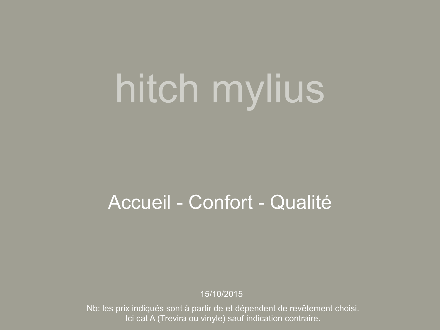 Hitch Mylius Présentation PPT