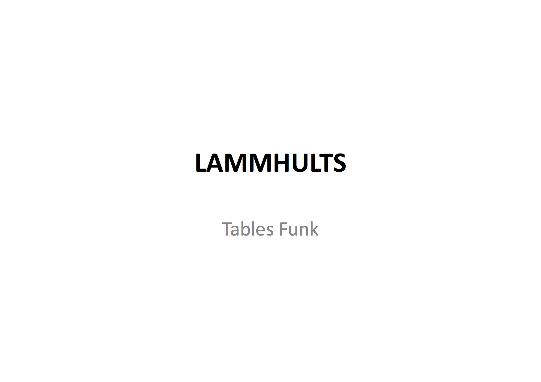 Lammhults Funk Présentation tables