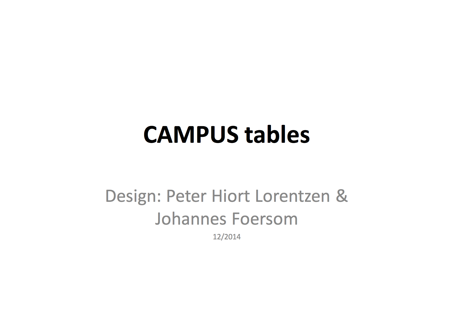 Lammhults Présentation Campus Tables