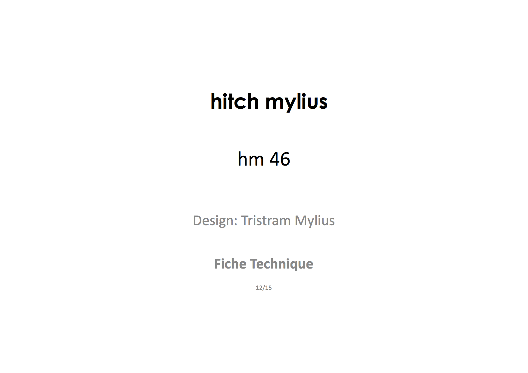 hm46 Hitch Mylius Fiche technique