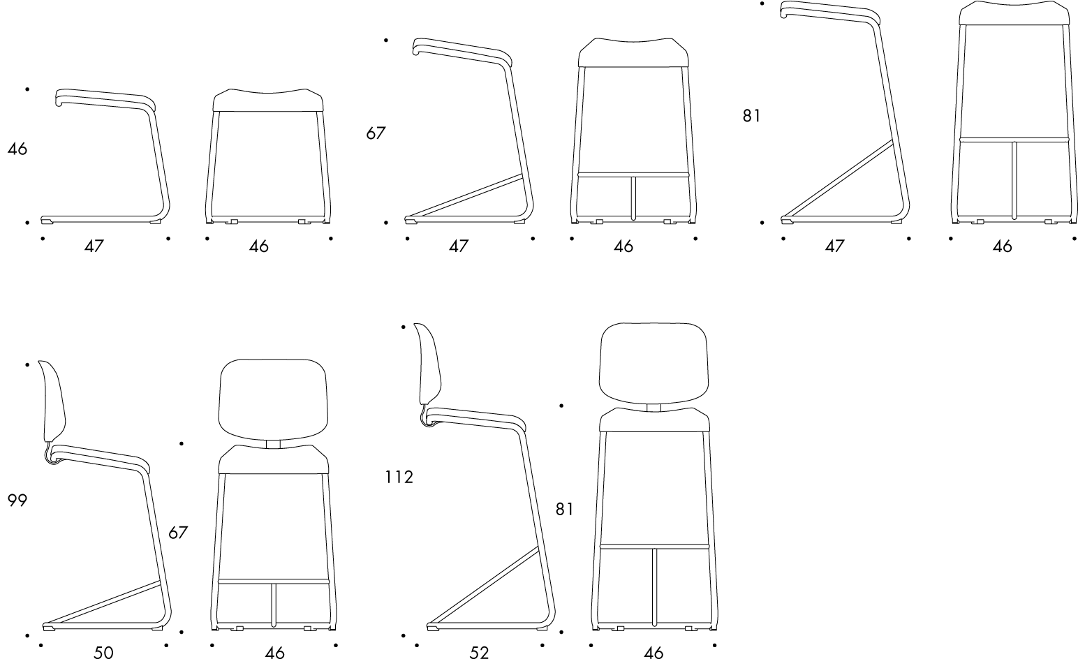 Add tabouret dimensions