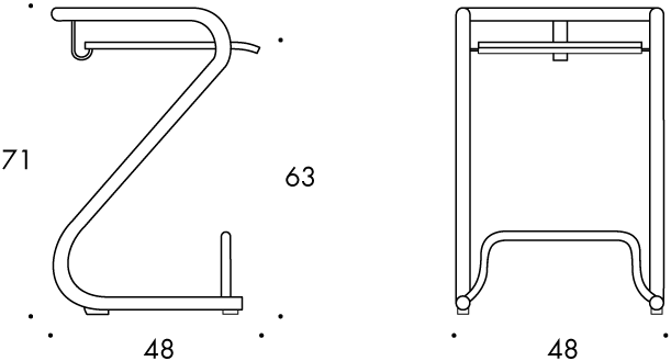 S70-3 tabouret dimensions
