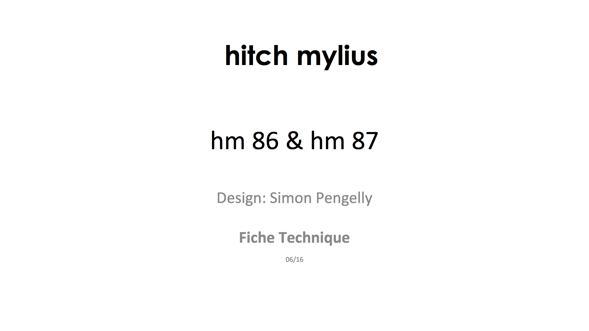 hm86 & hm87 Fiche Technique