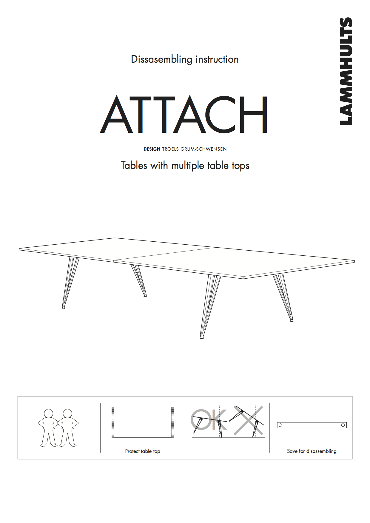 Attach Table multi plateaux démontage