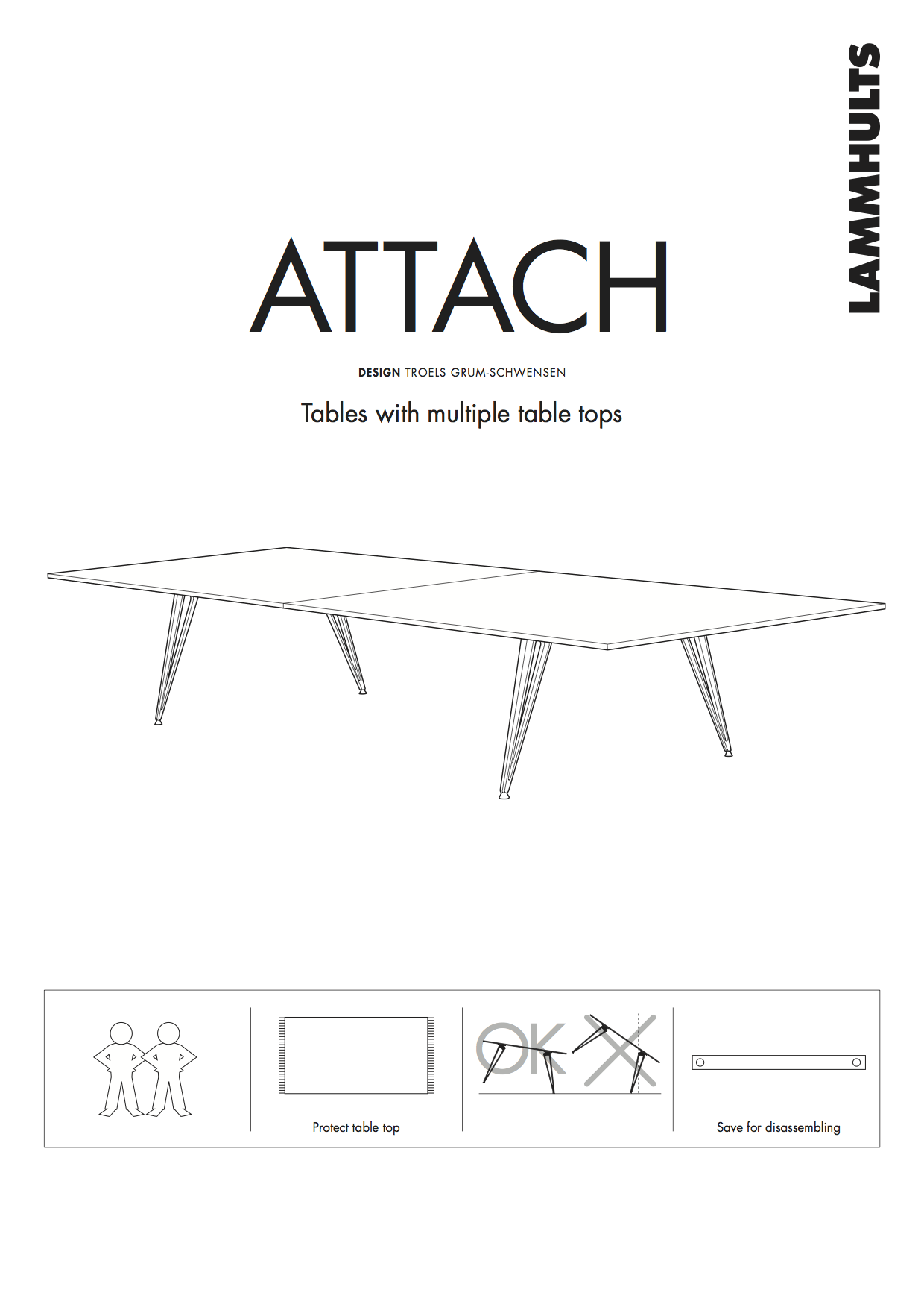 Attach Table multi plateaux montage 2