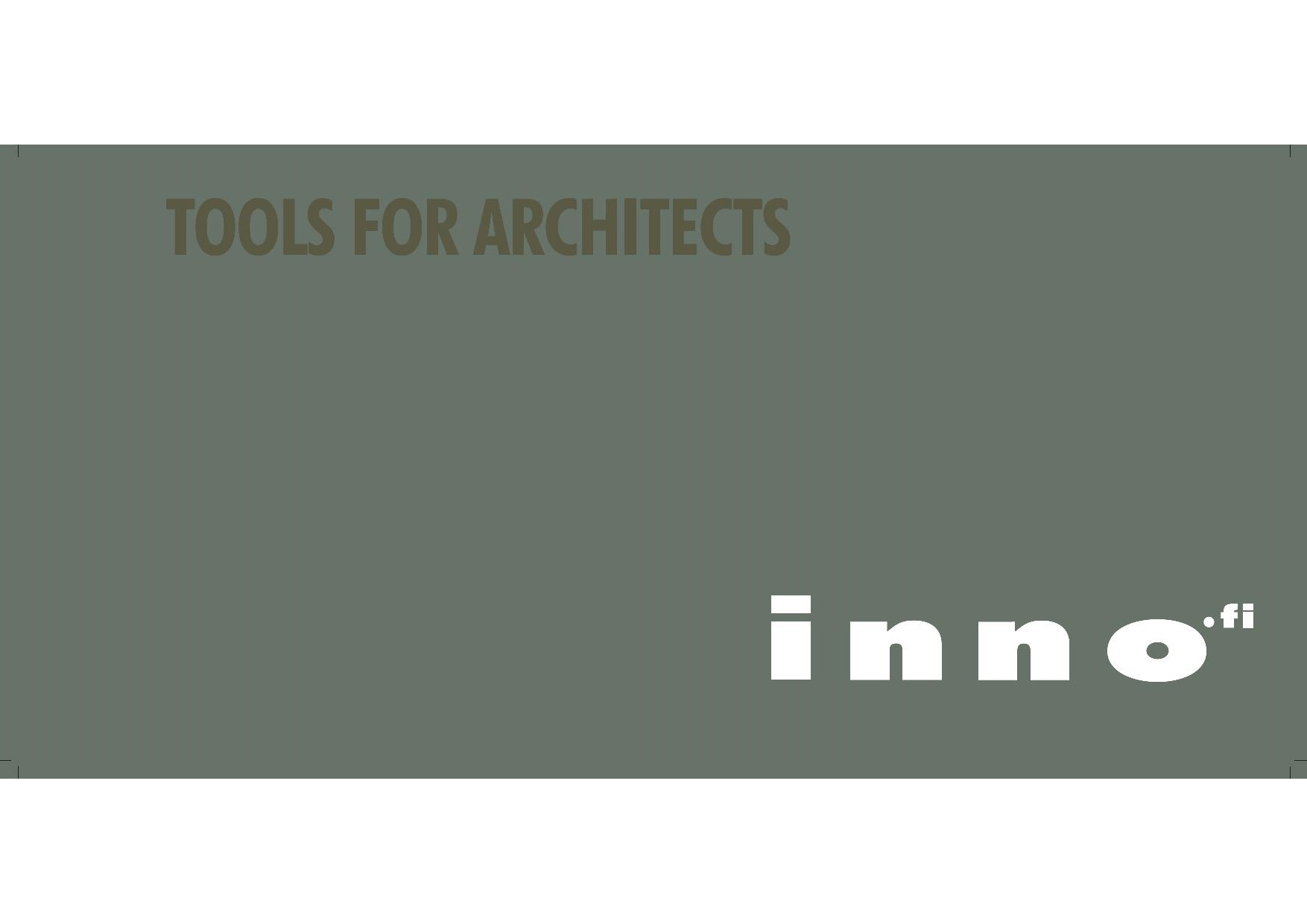 Inno Tools for Architects 2018