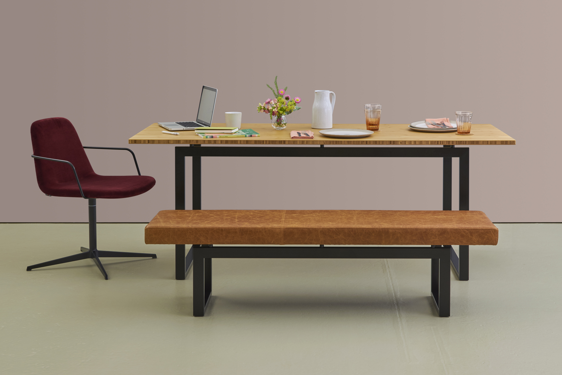hm107b bamboo table with hm106a bench and hm58f armchair (1) (low res).jpg